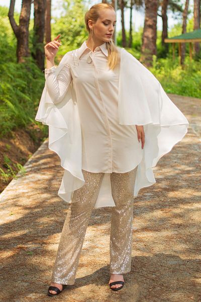 SpringStore Set tunică și pantaloni ecru