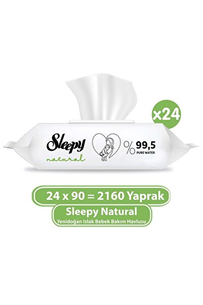 Sleepy Natural Yenidoğan Islak Bebek Bakım Havlusu 24x90 (2160 Yaprak)