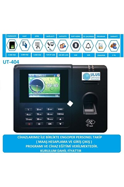 Pro Line Usb / Network Ile Haberleşme Parmak Izi Okuyucu Kartlı Personel Takip Sistemi Program Kurulum Dahil