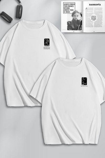 Pisa Art Унисекс тениска Behzat Couple Combination - We Will Be Unhappy, Lover Oversize, комплект от 2 броя