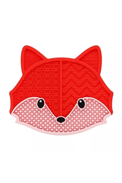 BEAUTY BOX COSMETIC Podloga za čišćenje četkica za šminku u crvenoj boji lisice