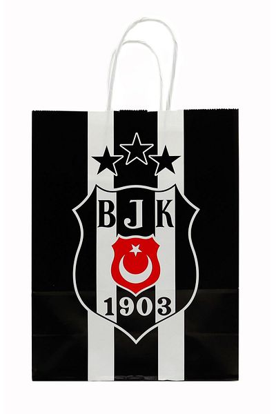 Kikajoy Черно-бяла хартиена торбичка с въртяща се дръжка 18x24x8 см - 2 броя