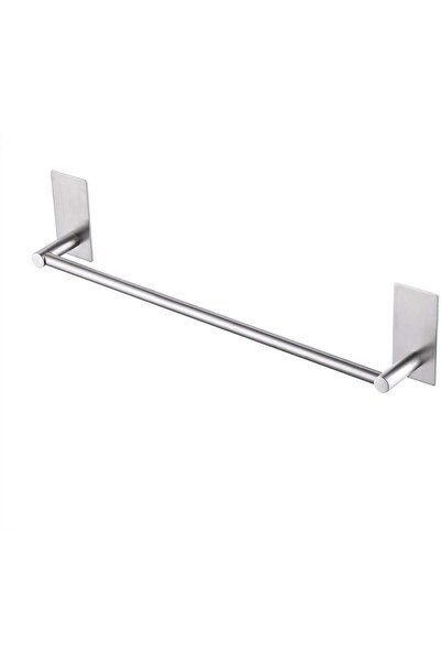 DELTAHOME Paslanmaz Çelik Yapışkanlı Havluluk 40cm -tuvalet Kağıtlığı -bornozluk -2 X Havluluk