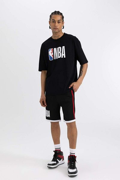 DeFacto NBA Wordmark Regular Fit - Μπλουζάκι με λαιμόκοψη