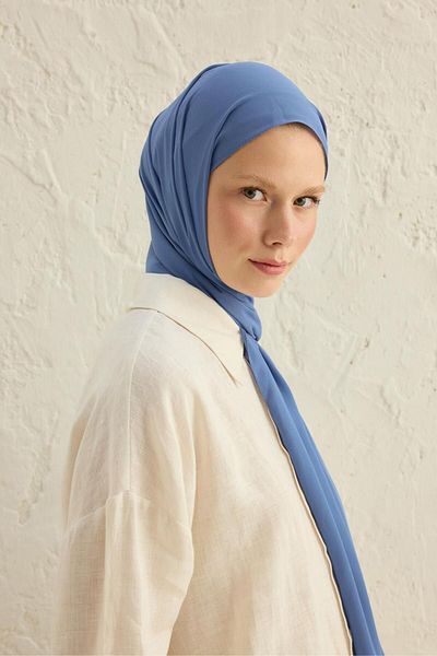 Qef Blue Crepe Shawl Jeans - Daily Use