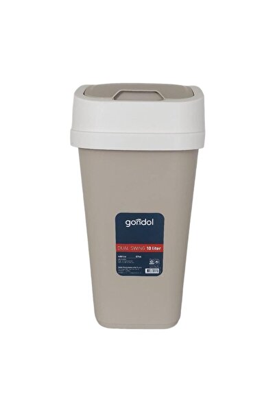 Gondol Sabrina Kapaklı Çöp Kovası, Plastik 10 Lt Kombin Renkli