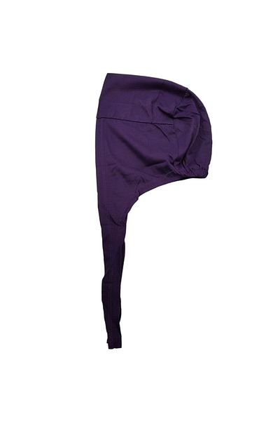 PAKER GİYİM Dark Purple Seamless Lace-Up Women's Hijab Bonnet