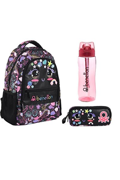 United Colors of Benetton Комплект за училище с мотиви (пенал, бутилка Tritan...