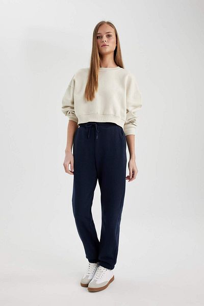 DeFacto Jogger Standard Fit Ευέλικτο πόδι με χοντρό ύφασμα μακρύ φόρμα στο κάτω μέρος