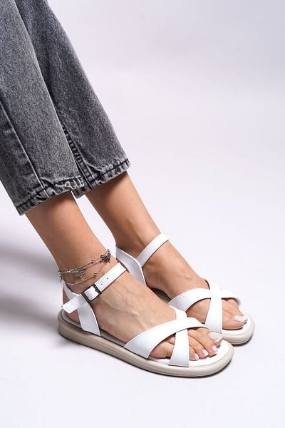 Riccon Purlogih Damen Sandalen0012103 Weiß