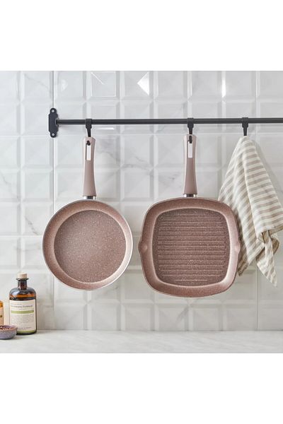 Karaca Biogranite Induktion Pfannen Set 2 Teiliges Roségold