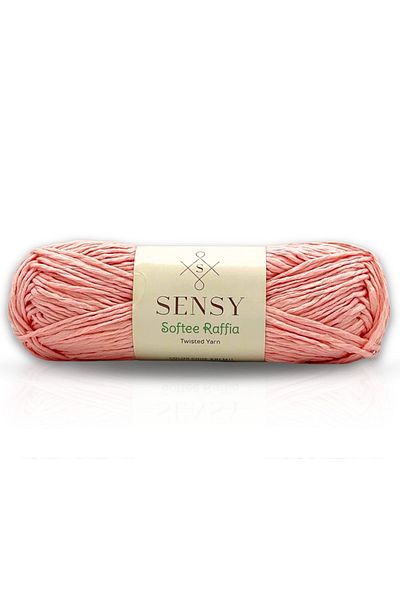 SENSY Premium Softee Raffia - Soft Raffia Paper, Thread Crochet Crochet Hand Knitting, Thread Skewer Thread Hobby Thread Baby Pink