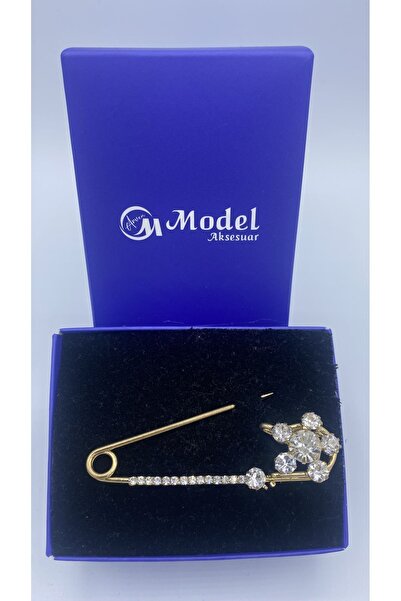 model aksesuar Yaka Iskoç Iğnesi Çiçek Kadın Gold Broş