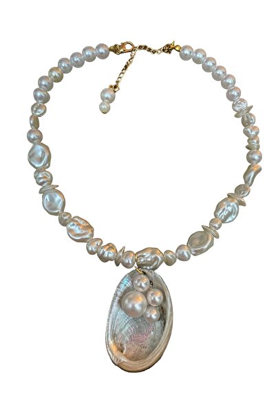 Jovela Gerçek deniz kabugu inci kolye