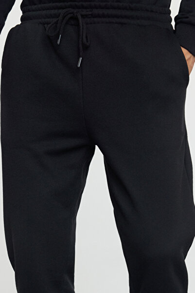 Trendyol Collection Μαύρο FleecE Cut SwEAtpants - TMNAW21EA0264