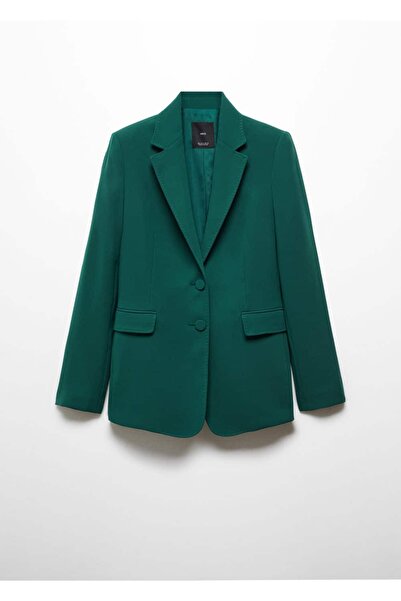 MANGO Woman Düz Kesim Kumaş Blazer Ceket