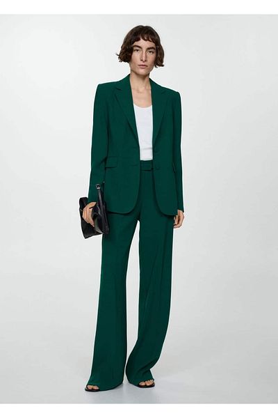 MANGO Woman Jachetă Blazer din stofă - Croială dreaptă