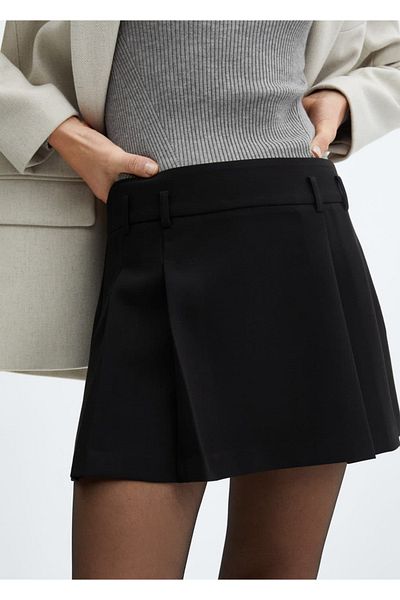 MANGO Woman Plaid Mini Skirt