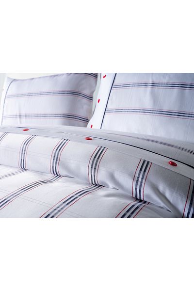 Doqu Home Σετ Παπλωματοθήκη Meridian Double King Size Λευκό Marine