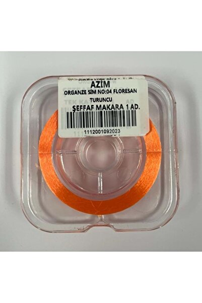 AZİM Azim Organze No:04 Floresan Turuncu 300mt. Şeffaf Makara 1ad.