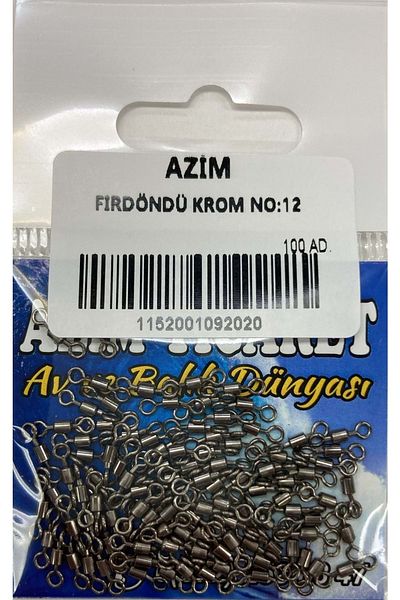 AZİM Azim Swirled Chrome No:12 9mm Hanging Bag --- --- 100pcsChrome 1 Pht