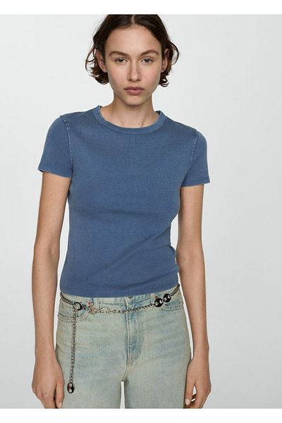 MANGO Woman Βαμβακερό T-Shirt - 100%