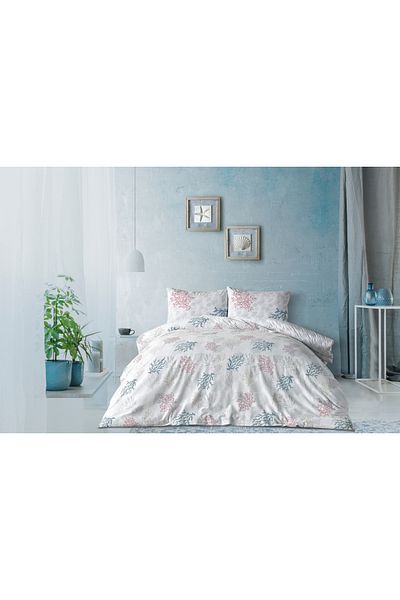 Doqu Home White Double Marine Duvet Cover Set