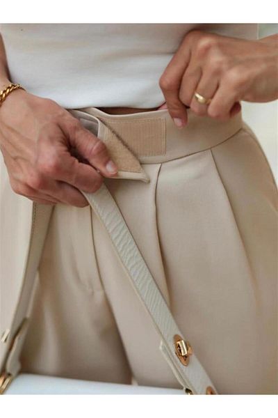 msendam Women's Light Lycra Velcro Version Palazzo Trousers-tas