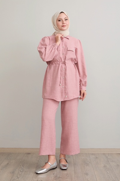 InStyle طقم كتان بودرة - حزام النفق