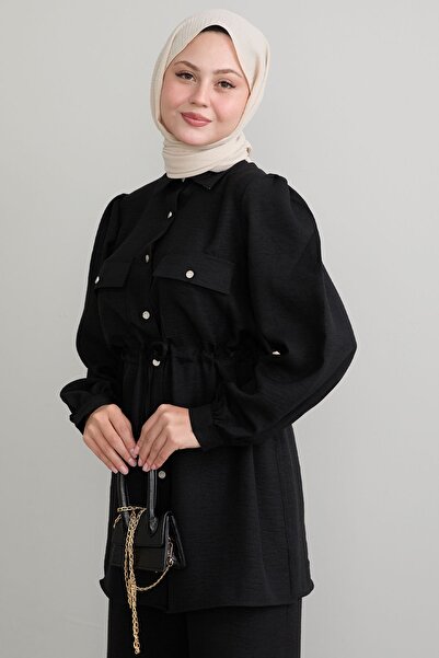 InStyle Sada černého prádla - Tunelový pás