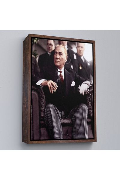 Harita Sepeti Pictură portret Ataturk înrămată Mustafa Kemal Atatürk Pictură decorativă pe pânză dreptunghiulară-58