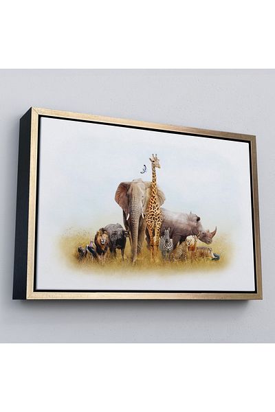 Harita Sepeti Pictură decorativă pe pânză în rama Animal Kingdom-1146