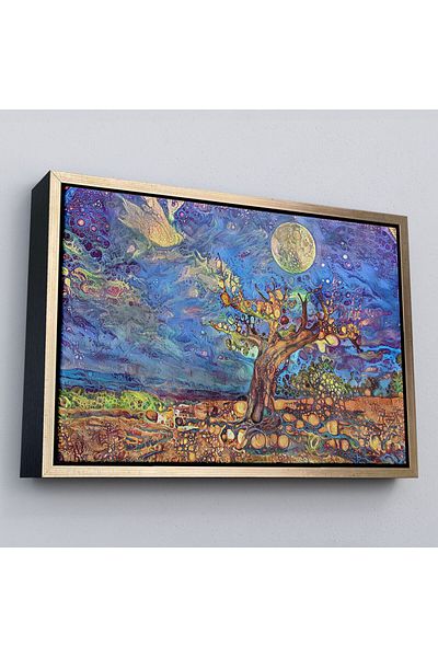 Harita Sepeti Pictură murală Magic Moderd Landscape cu copac învechit în rama-3504
