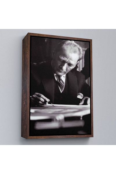 Harita Sepeti Pictură portret Ataturk înrămată Mustafa Kemal Atatürk Pictură decorativă pe pânză dreptunghiulară-126