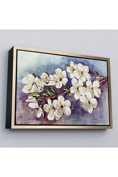 Harita Sepeti Ζωγραφική τοίχου με κορνίζα White Plum Blossoms-1234
