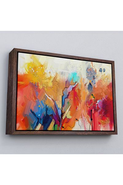 Harita Sepeti Pictură în ulei abstractă cu perie în cadru Aspect pictură decorativă pe pânză de perete-3582