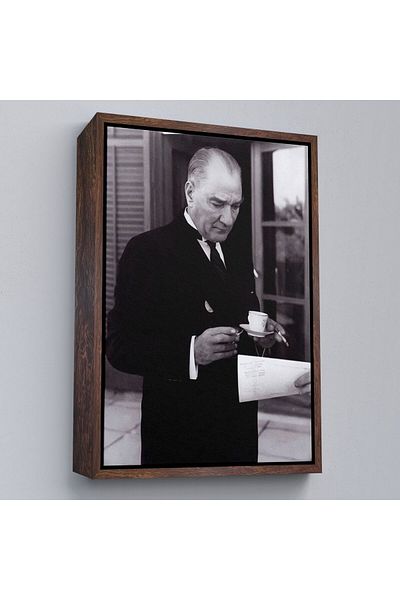 Harita Sepeti Pictură portret Ataturk înrămată Mustafa Kemal Atatürk Pictură decorativă pe pânză dreptunghiulară-141