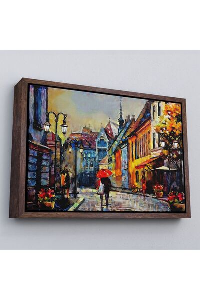 Harita Sepeti Uramljena zidna slika ulice Kijeva, Ukrajina - 1213