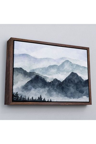 Harita Sepeti Pictură decorativă pe pânză, peisaj de munte, vedere acuarelă-3724