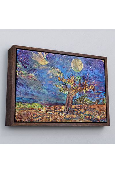 Harita Sepeti Pictură murală Magic Moderd Landscape cu copac învechit în rama-3504