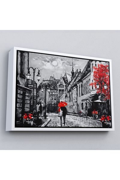 Harita Sepeti Cu cadru Ungaria Budapesta Vedere stradă Pictură în ulei Vedere Pictură decorativă de perete-3546
