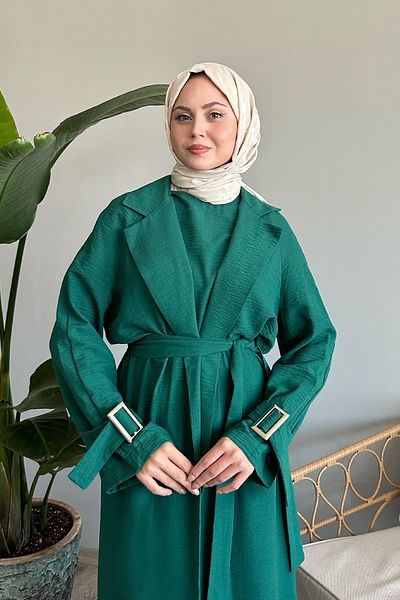 InStyle Double Suit with Green Linen Dress