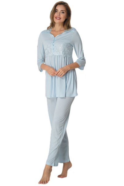 Effort Pijama Women's Blue Maternity Set 3011