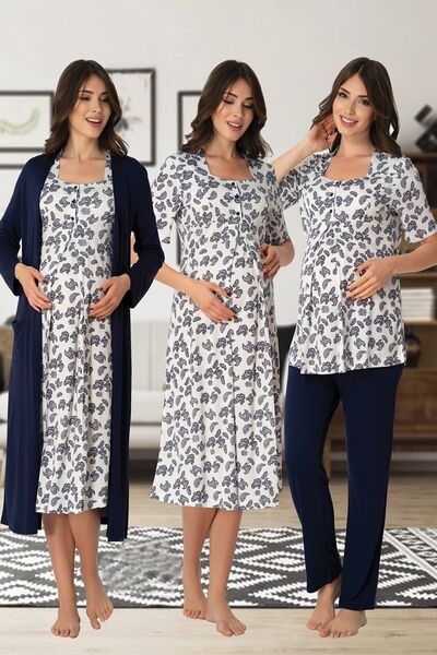 Effort Pijama Zerre Bebe Women's Maternity Pregnant Set 8016