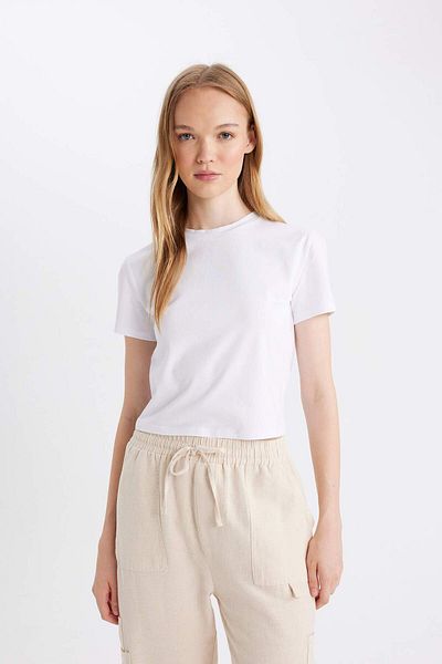 DeFacto Coool Εφαρμοσμένο κοντομάνικο T-shirt Z8790az23sp