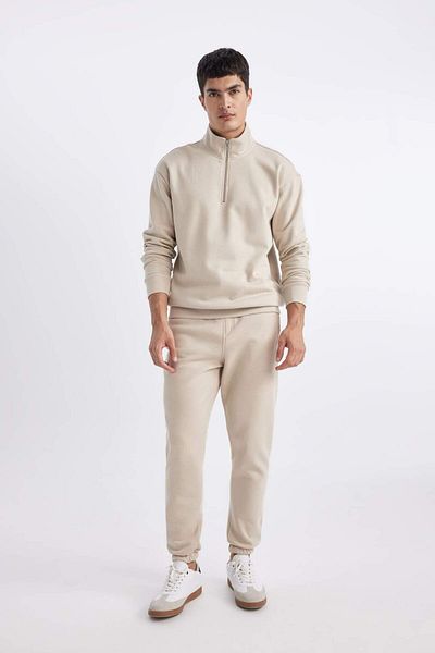 DeFacto Jogger Sweatpants Standard Fit Basic ίσια μέση με κορδόνια ελαστική με τσέπες στα πόδια A6468ax23au