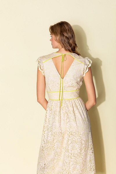 KAMEYA FLOWER PATTERNED SEALED DRESS 24S40476