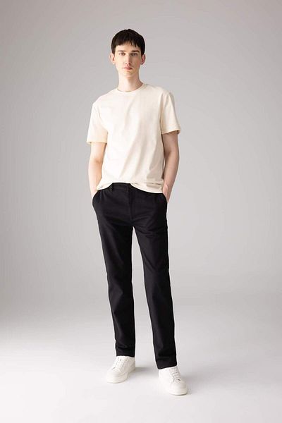 DeFacto Regular Fit Zipper Pocket Straight Leg Gabardine Chino Canvas Trousers B2088ax23au