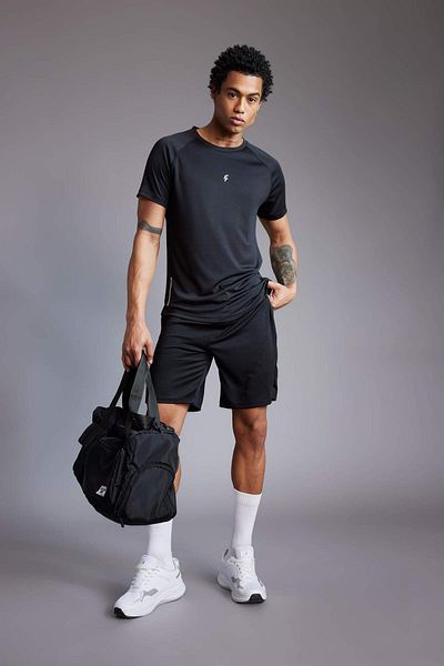 DeFacto Αθλητικό T-shirt Fit Slim Fit Crew Neck