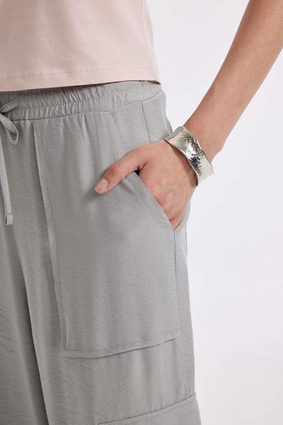 DeFacto Wide Leg Pocket High Waist Wide Leg Long Pants A9212ax23sm